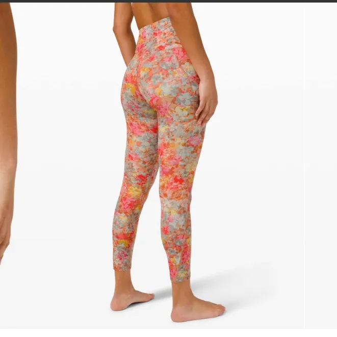 Lululemon  Align High Rise Pants with Pockets 25” Floral Print Size 2 - Image 4