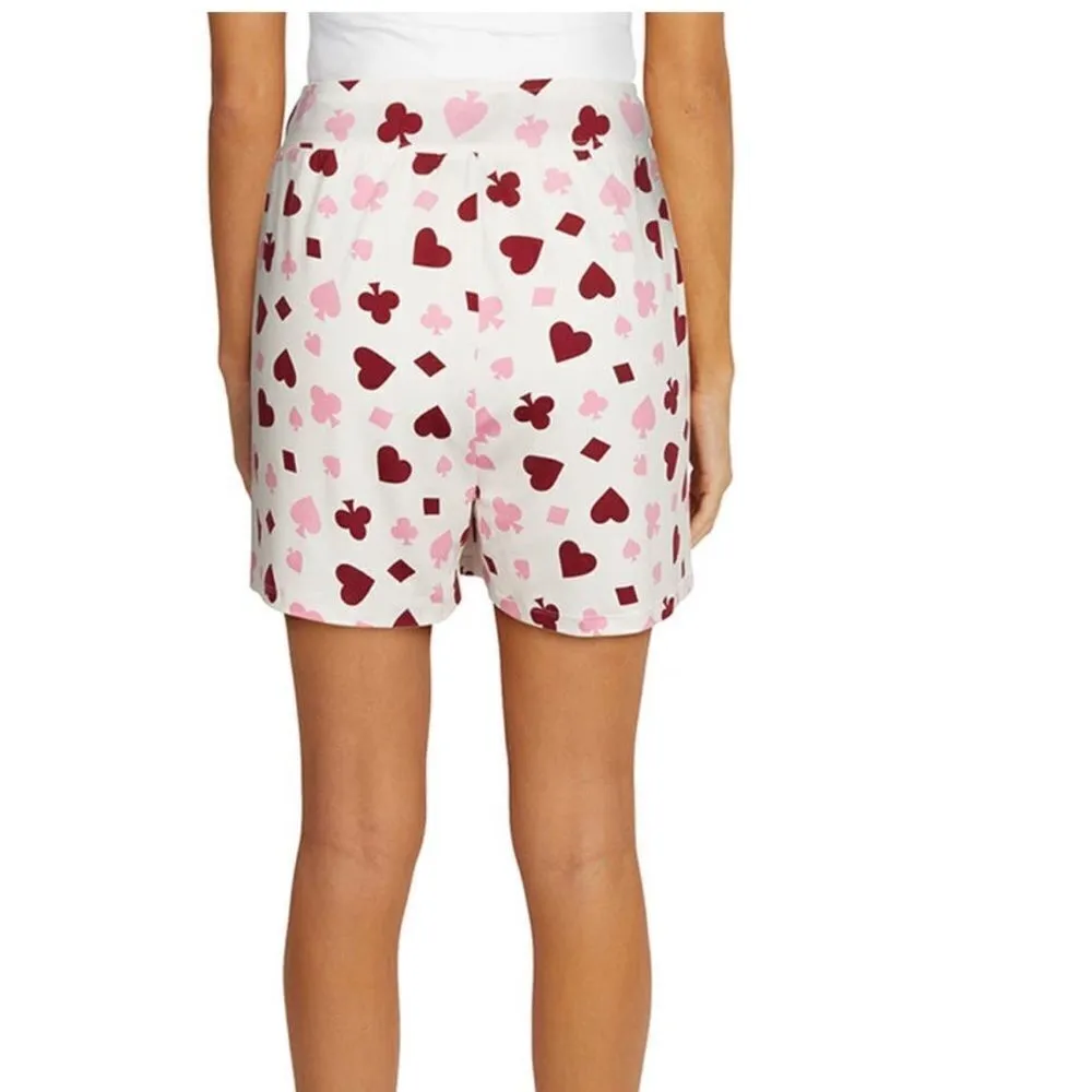 WILDFOX‎ Love's a Gamble Shorty Pajamas Set, 2 Piece, Red Hearts, Large, NWT - Image 6