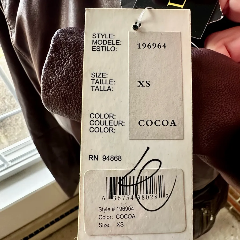 Bernardo Rich Brown Leather Jacket with Belt Gold Hardware Boho Chic Edgy Moto - Image 4