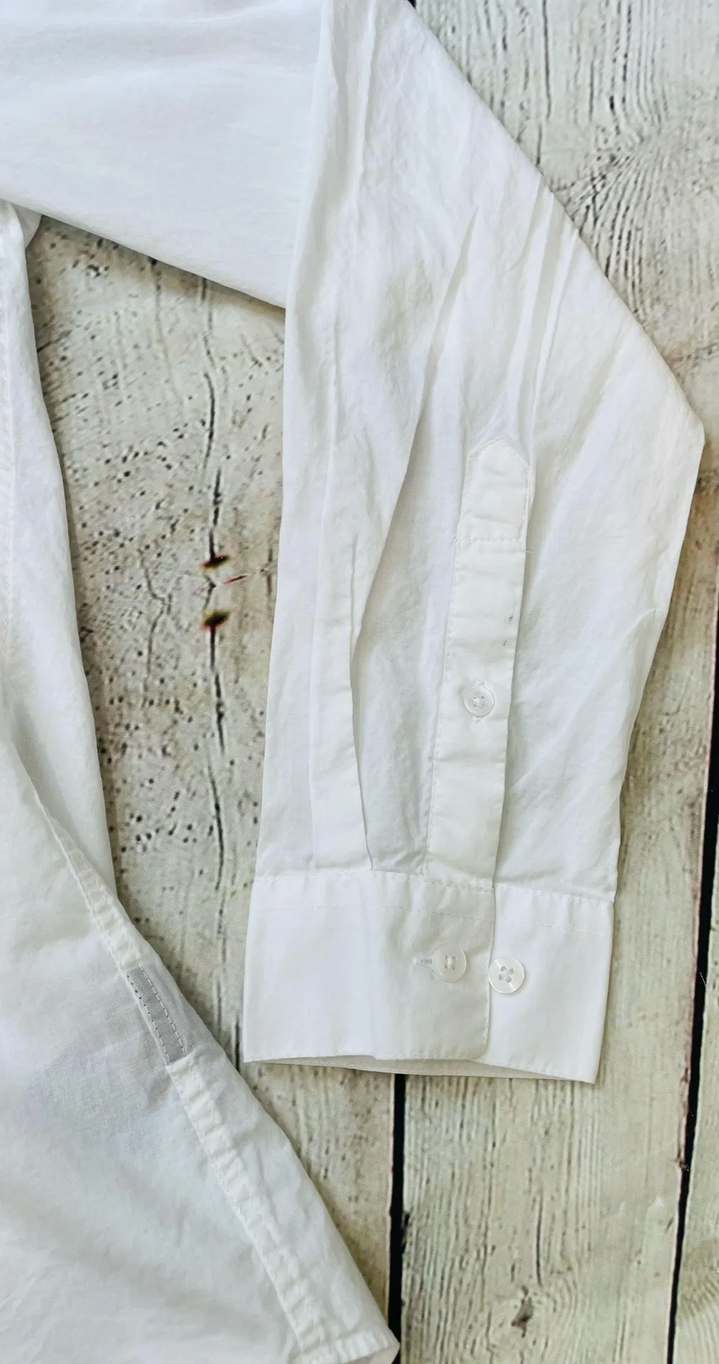 White Embroidered Button Up Shirt - Image 7