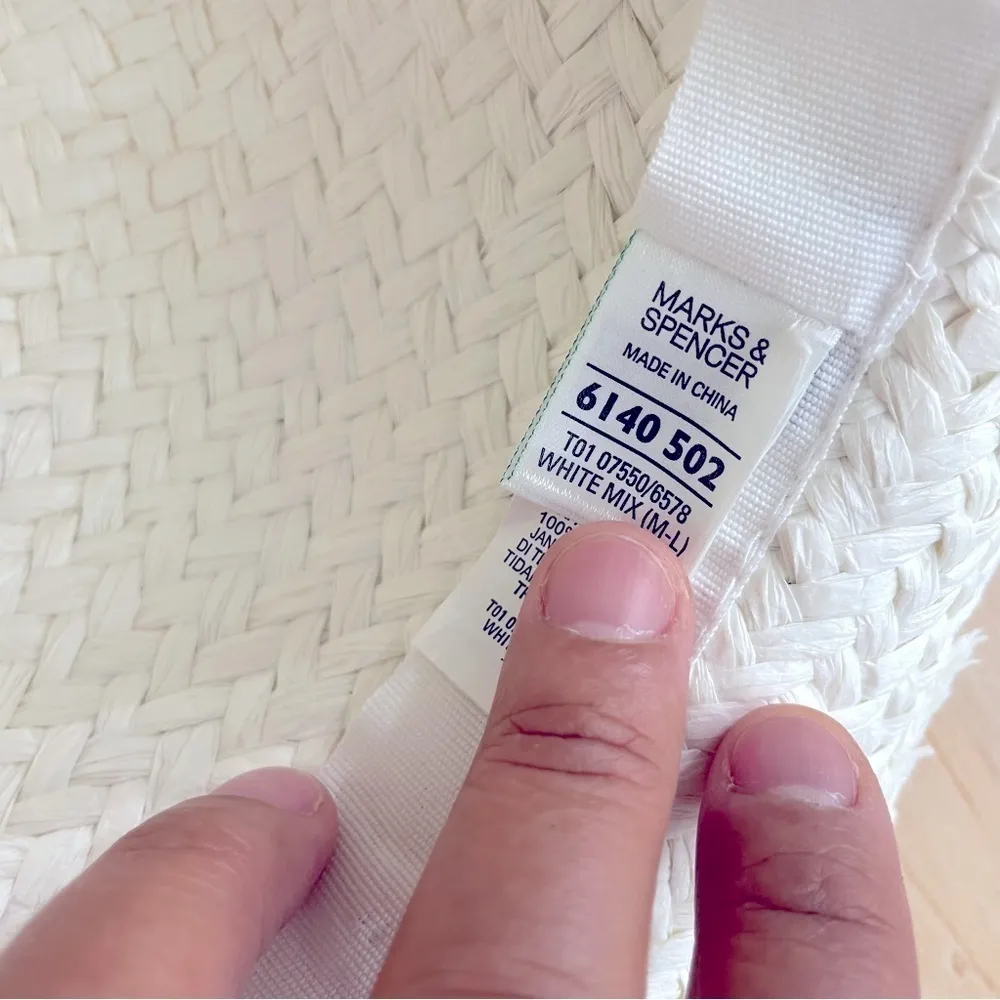 Marks & Spencer 100% Paper Straw hat. Great for your Summer days and Vacations White - Image 10