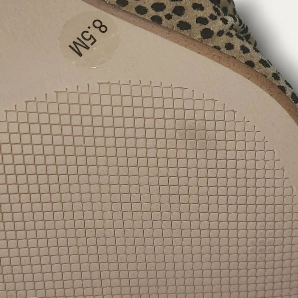 EUC Gianni Bini Cheetah Print Leather Open Toed Mule Block Heels Size 8.5M - Image 6