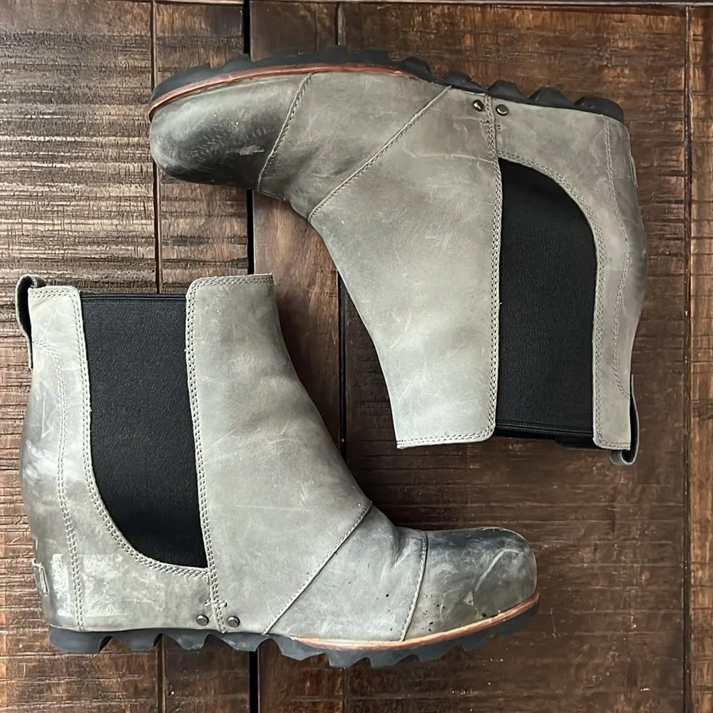 Sorel Wedge Mid Boot Waterproof Dark Gray Fog Size 10 Womens - Image 6