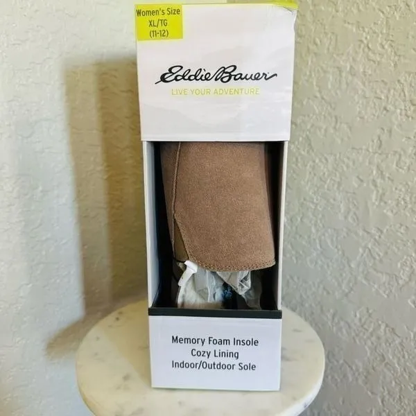 EDDIE‎ BAUER Faux Fur Lined Slippers, Women's Size 12 (XL), Natural Tan, NWT - Image 12