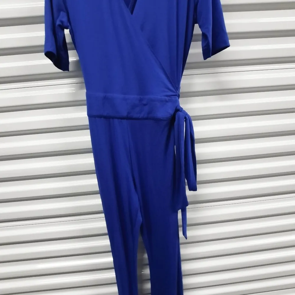 Wendy Williams Jumpsuit Womens Small Blue Pants Stretch - Image 5