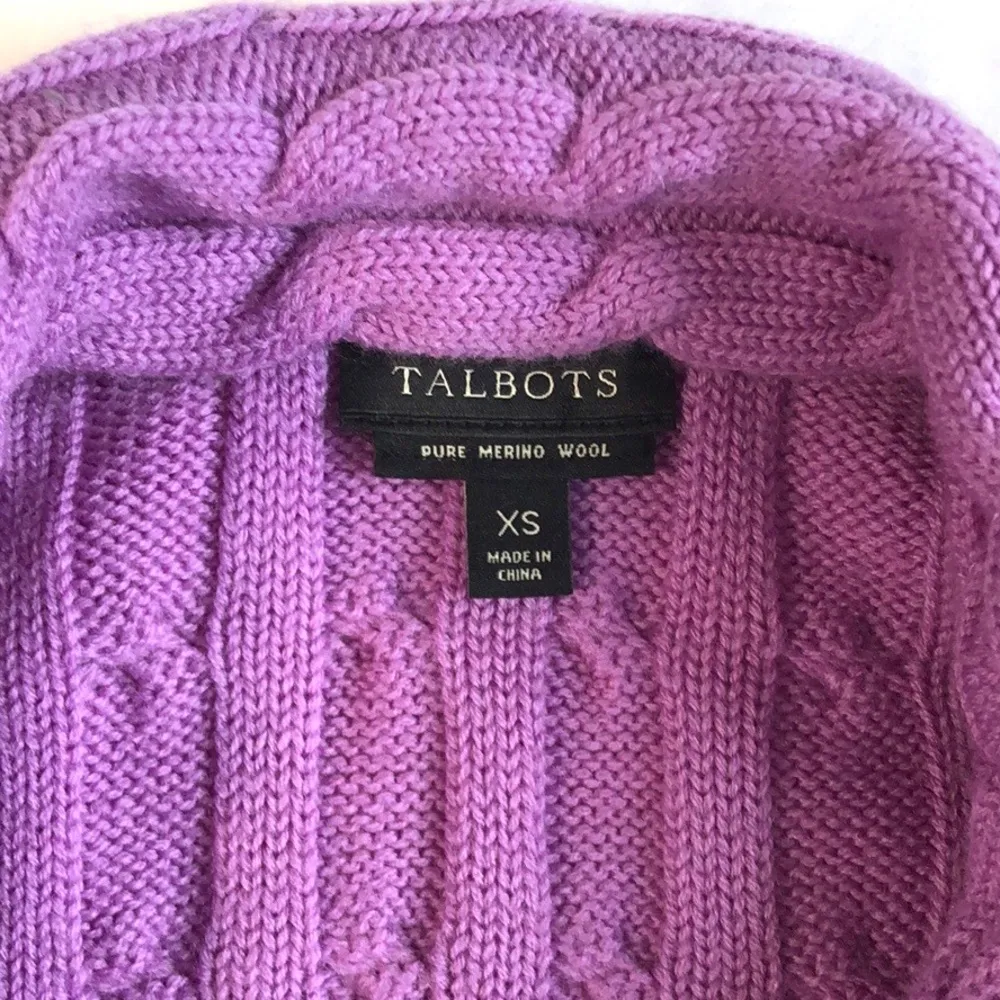 Talbots Cable Knit Cardigan Jacket - Image 5