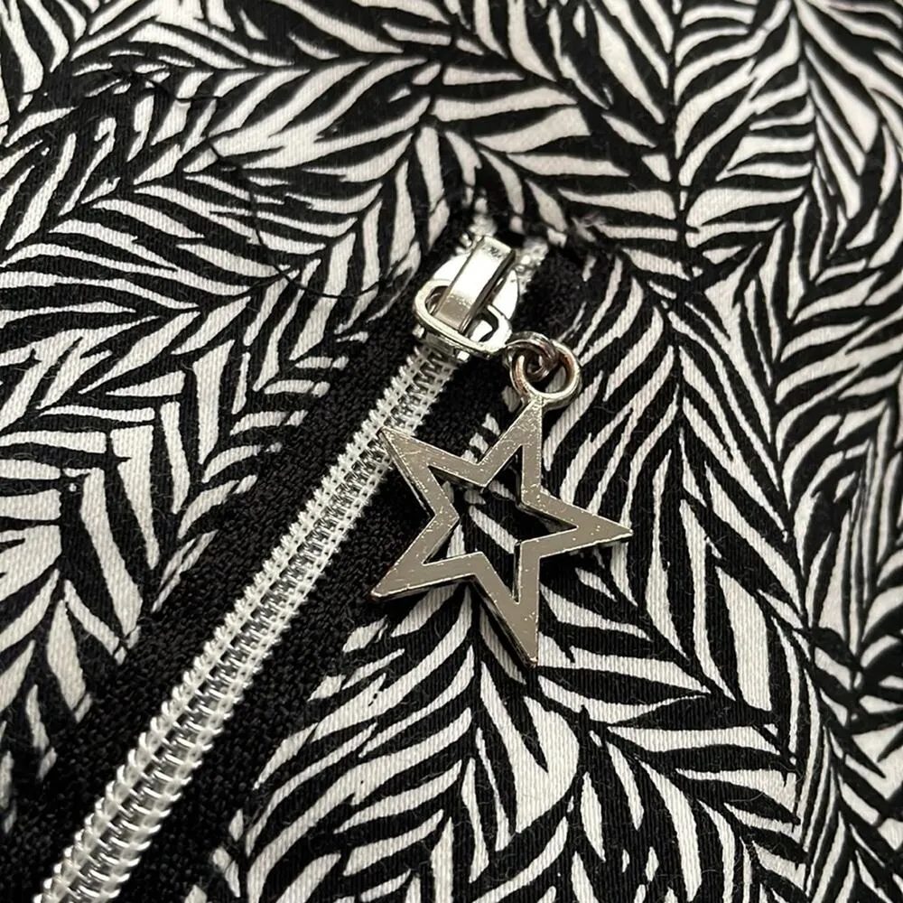 Swing Out Sister Black White Leaves Golf Skirt Size 8 Athletic Skort Preppy - Image 3