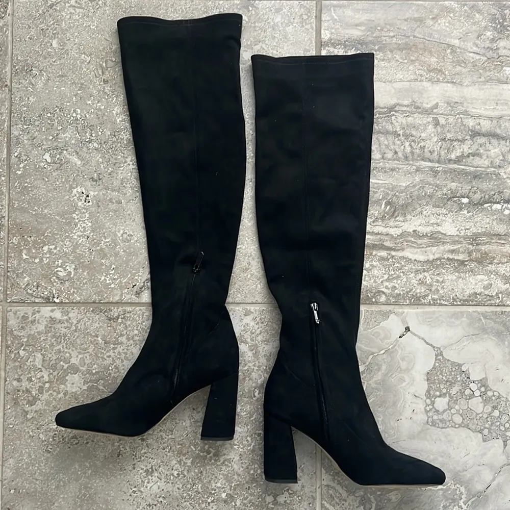 Sam Edelman Cosette Over-the-Knee Boots in Black Suede, REVOLVE Size 8.5 NEW - Image 8