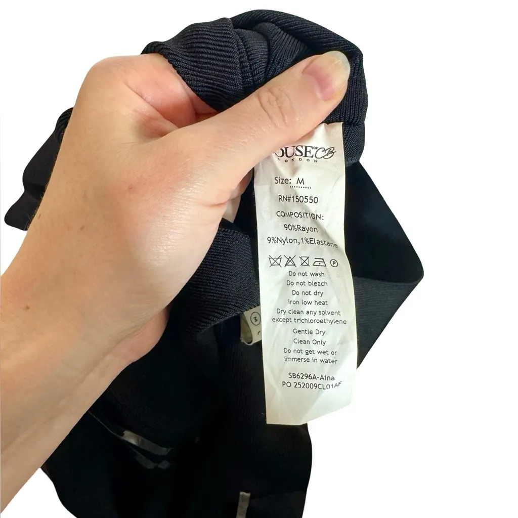 House of CB Aina Black Cut Out Bandage Midi Dress - Image 11