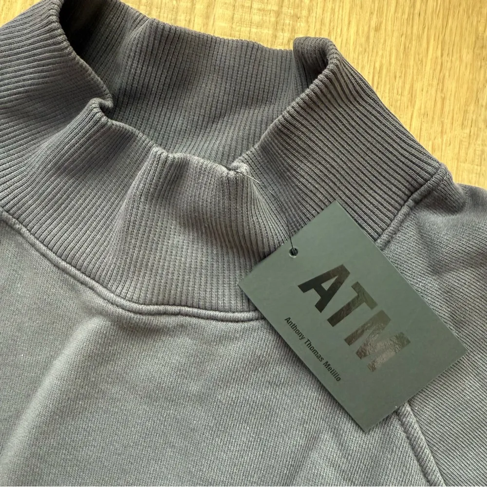 ATM NEW NWT Gray Mock Neck Sweatshirt Dress Size M - Image 7