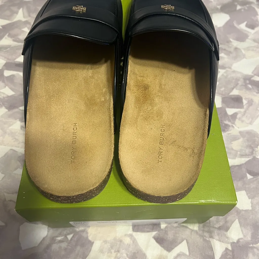 Tory Burch Black Leather Mules - Image 4