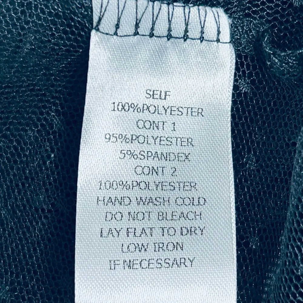 NEW Windsor Sheer Black Lace Bodysuit size Medium - Image 9