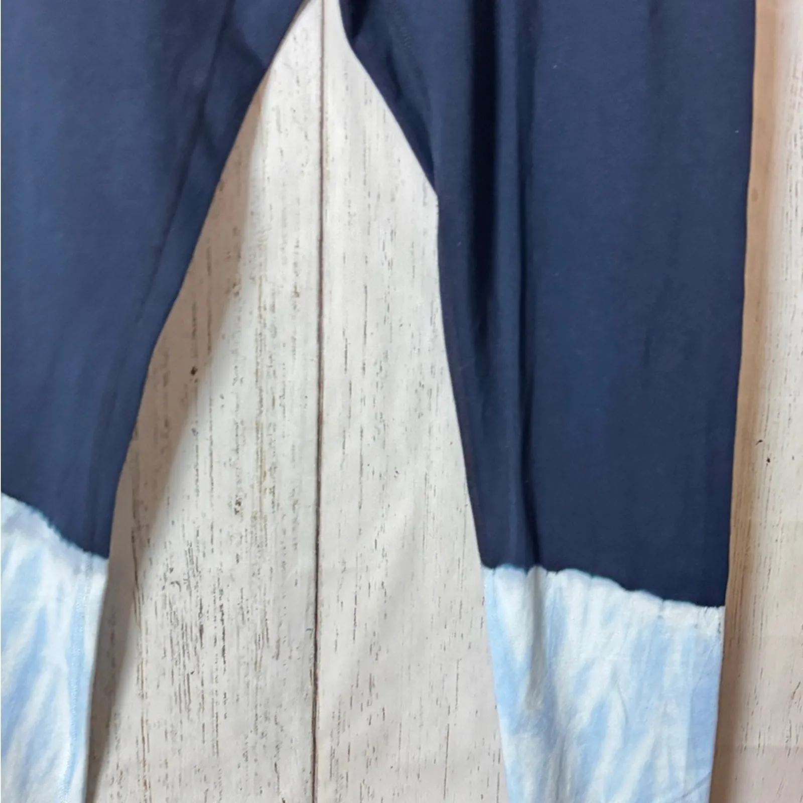 J.Jill Fit Cotton Athletic Sporty Navy and Tie Dye Leggings Sz M NWOT Blue Size M - Image 4