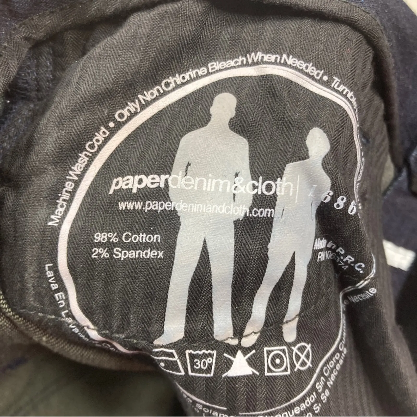 Paper Denim & Cloth | Natalie Peg Leg Dark Wash Skinny Straight Jeans Cotton 30 - Image 6