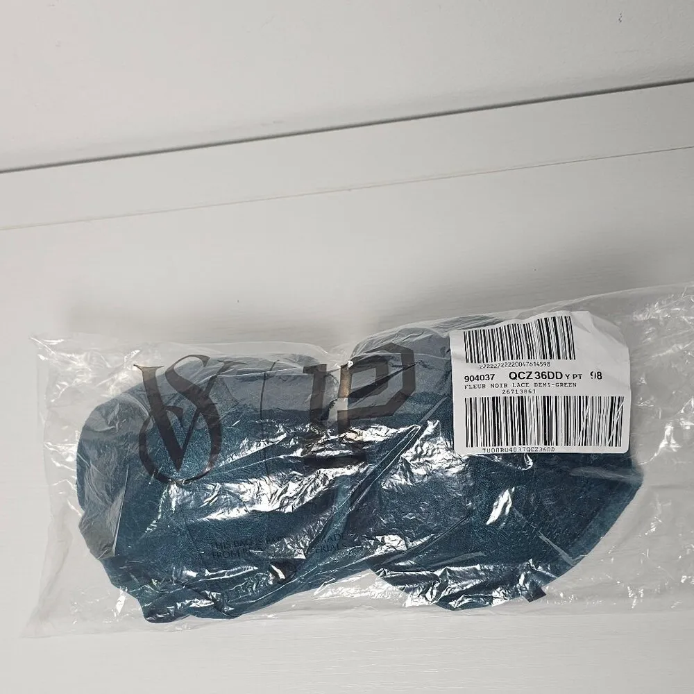 Victoria's Secret Sexy Tee Fleur Noir Demi Bra / Green / Size 36DD / 26713861 - Image 6