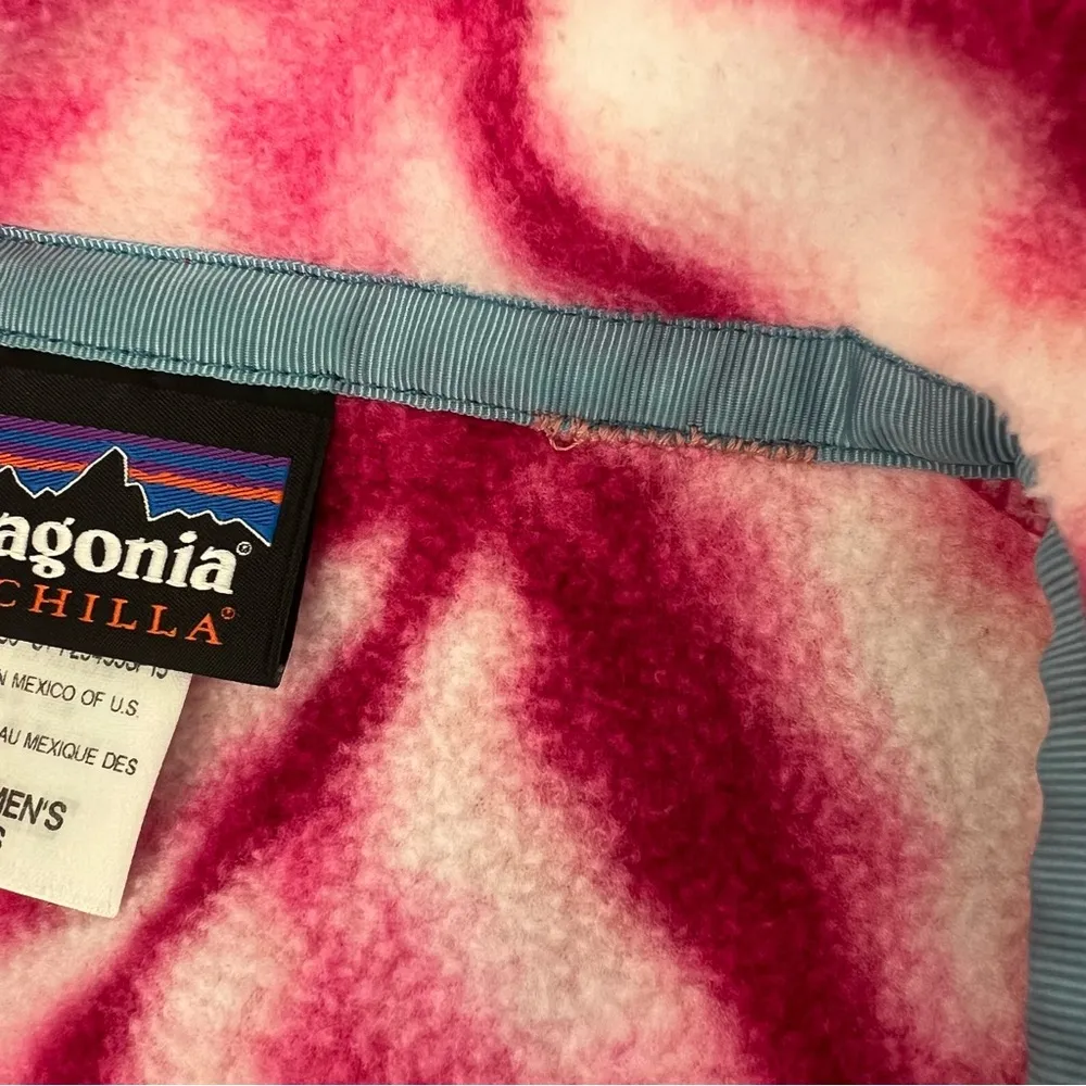 Patagonia Synchilla Tie Die Snap Pullover Pink Diamond - Image 12