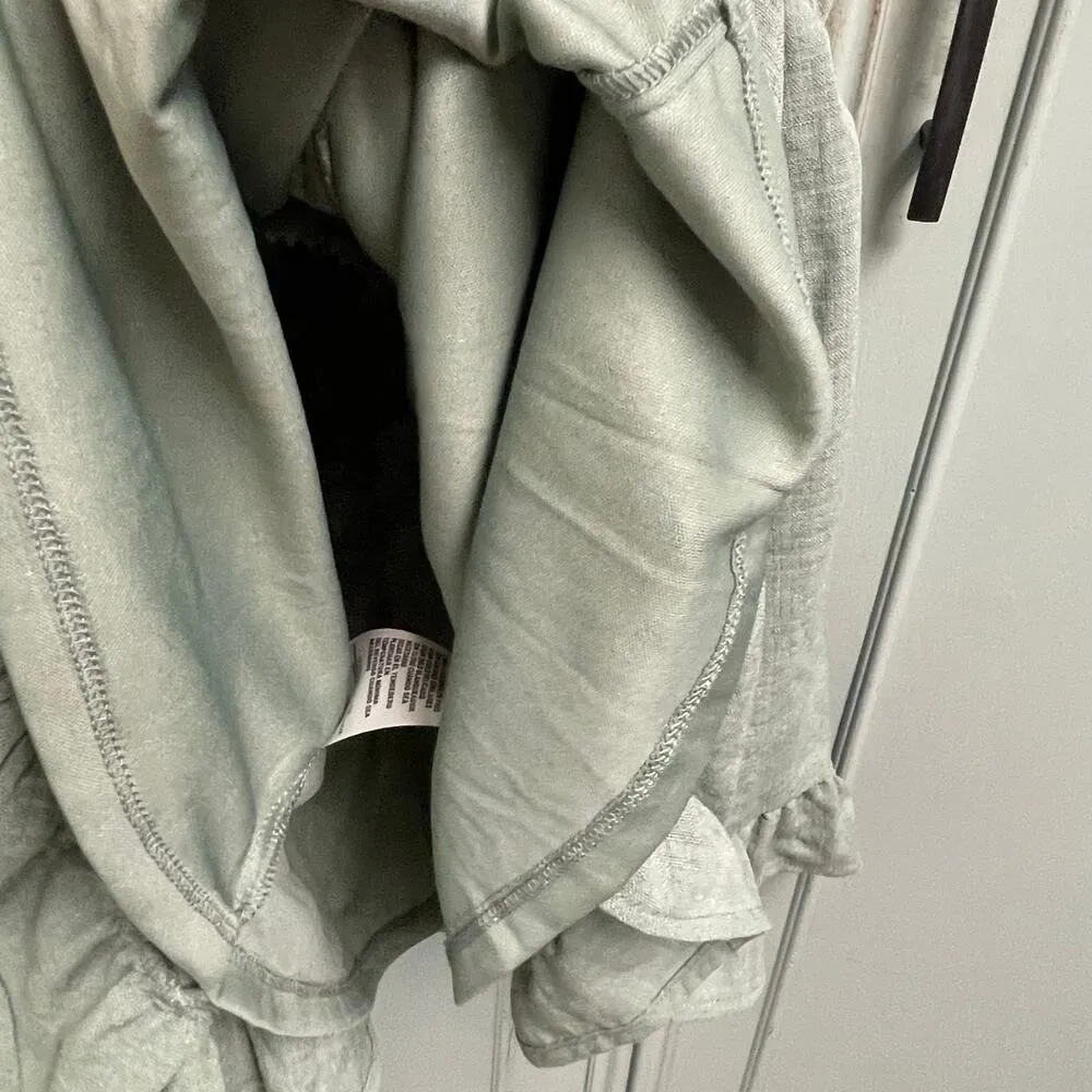 Francesca's NEW Sage Green Dress Size XS Tie Front Ruffle Hem Sundress - Image 6