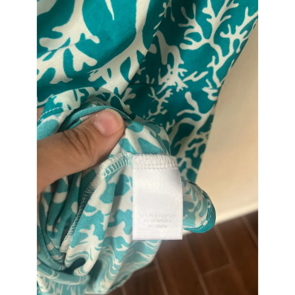 Antonio melani dress teal coral cruise tropical‎ - Image 4