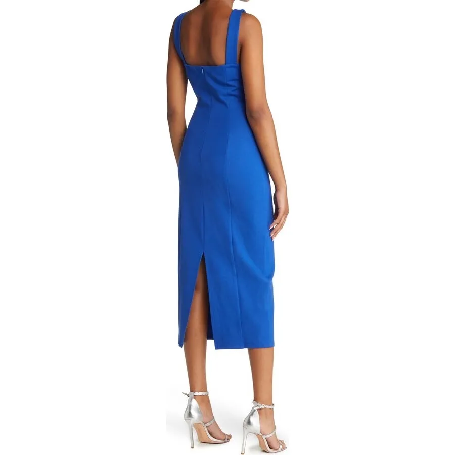 Elliatt cobalt blue Addilyn Square Neck Bodycon Midi Dress size XS - Image 2