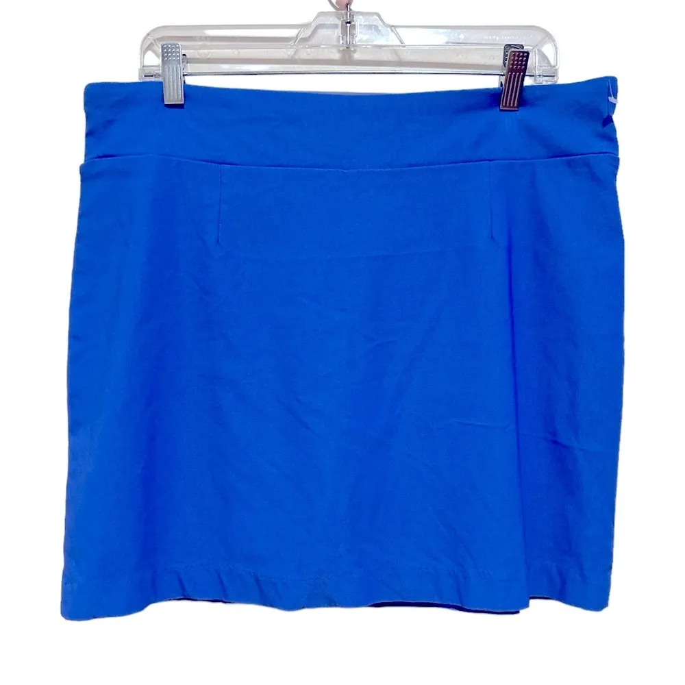 CORAL BAY ROYAL BLUE PALM TREE STUDDED PULLON SKORT L Size L - Image 3