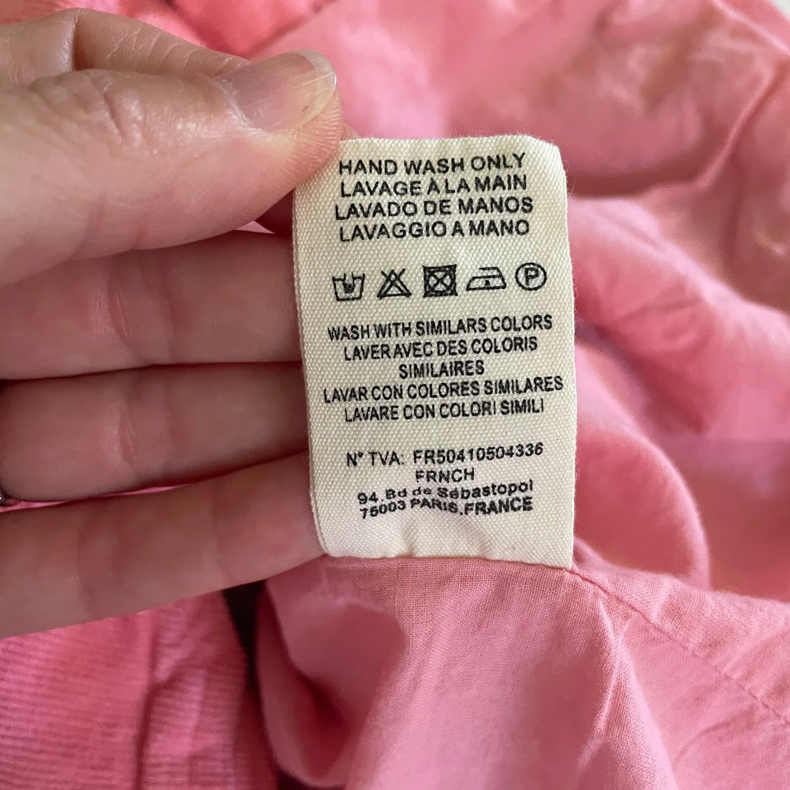 Corduroy Chore Coat sz XS Pink‎ Button Up Shacket Jacket Utility Soft Girl FRNCH - Image 9