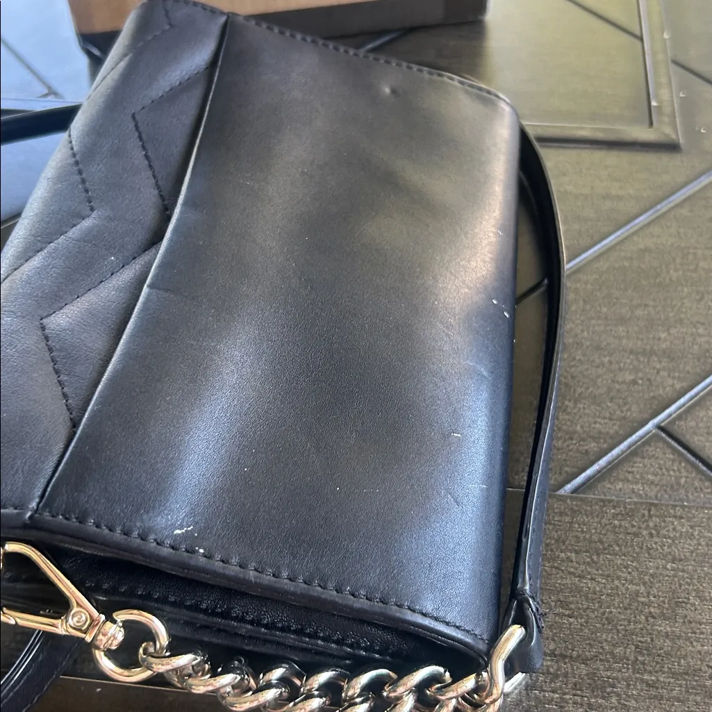 Kate Spade Wyn Reese Park black leather crossbody chain strap retro old money - Image 5