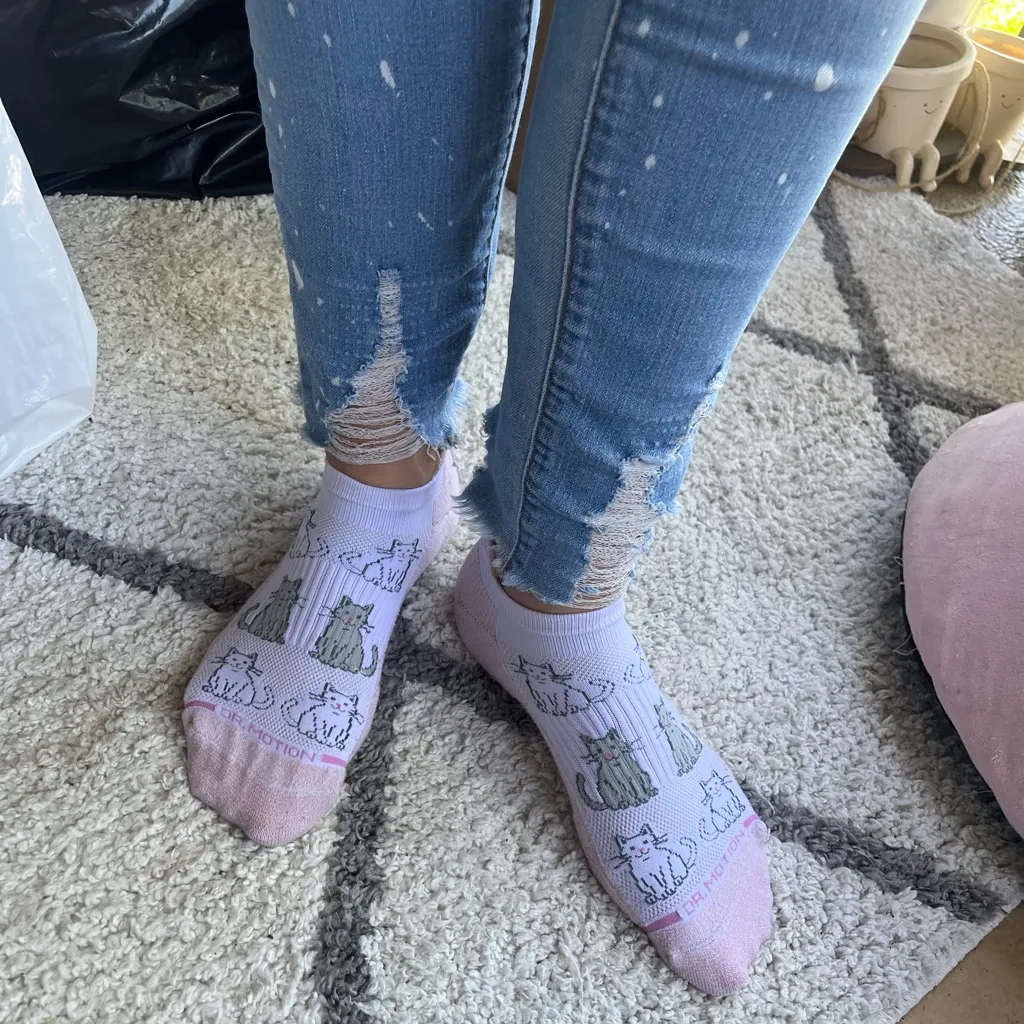 Cat Print Ankle Socks - Image 4
