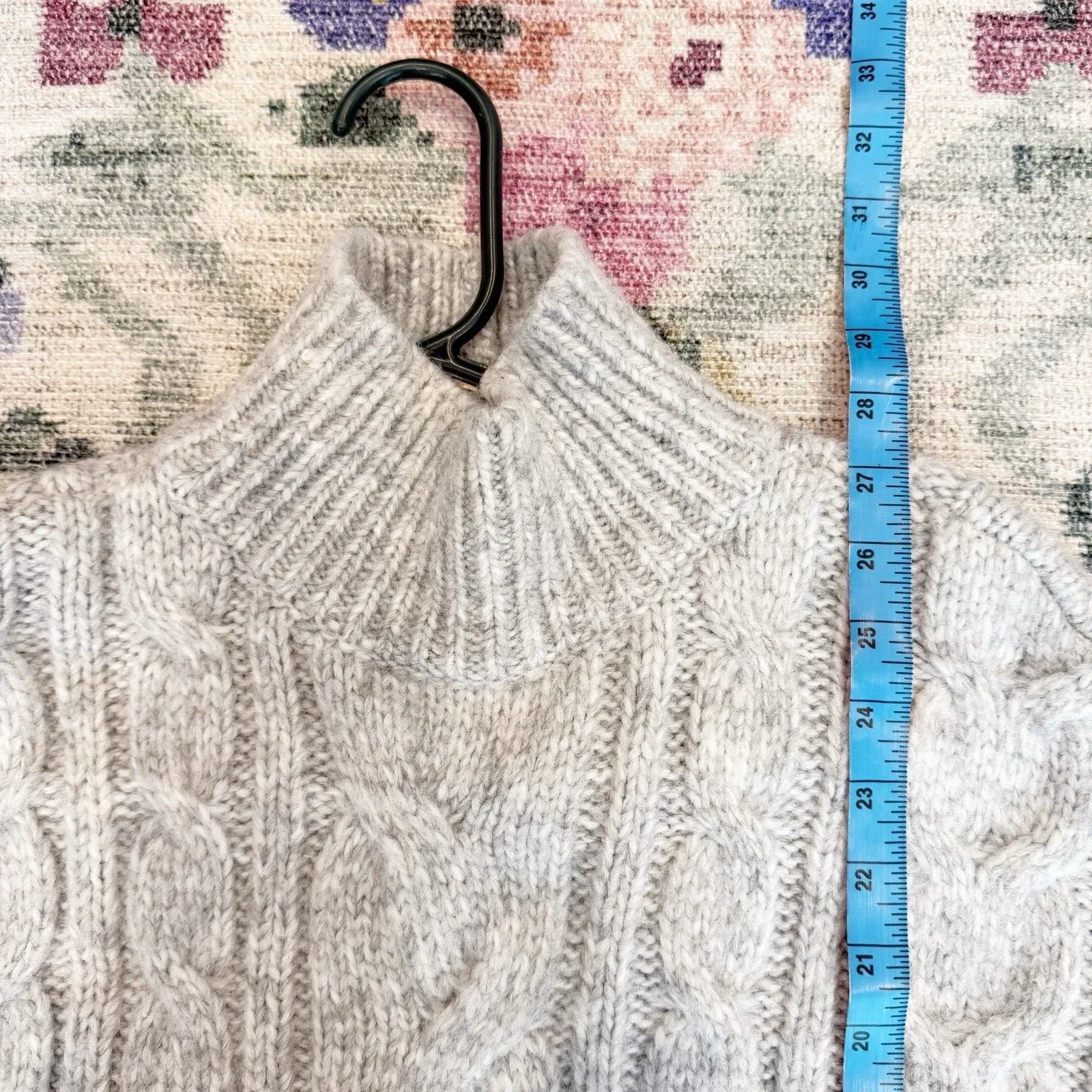 American Eagle Womens Thick Fisherman Cable Knit Sweater Sz X Small Chunky Cozy - Image 5