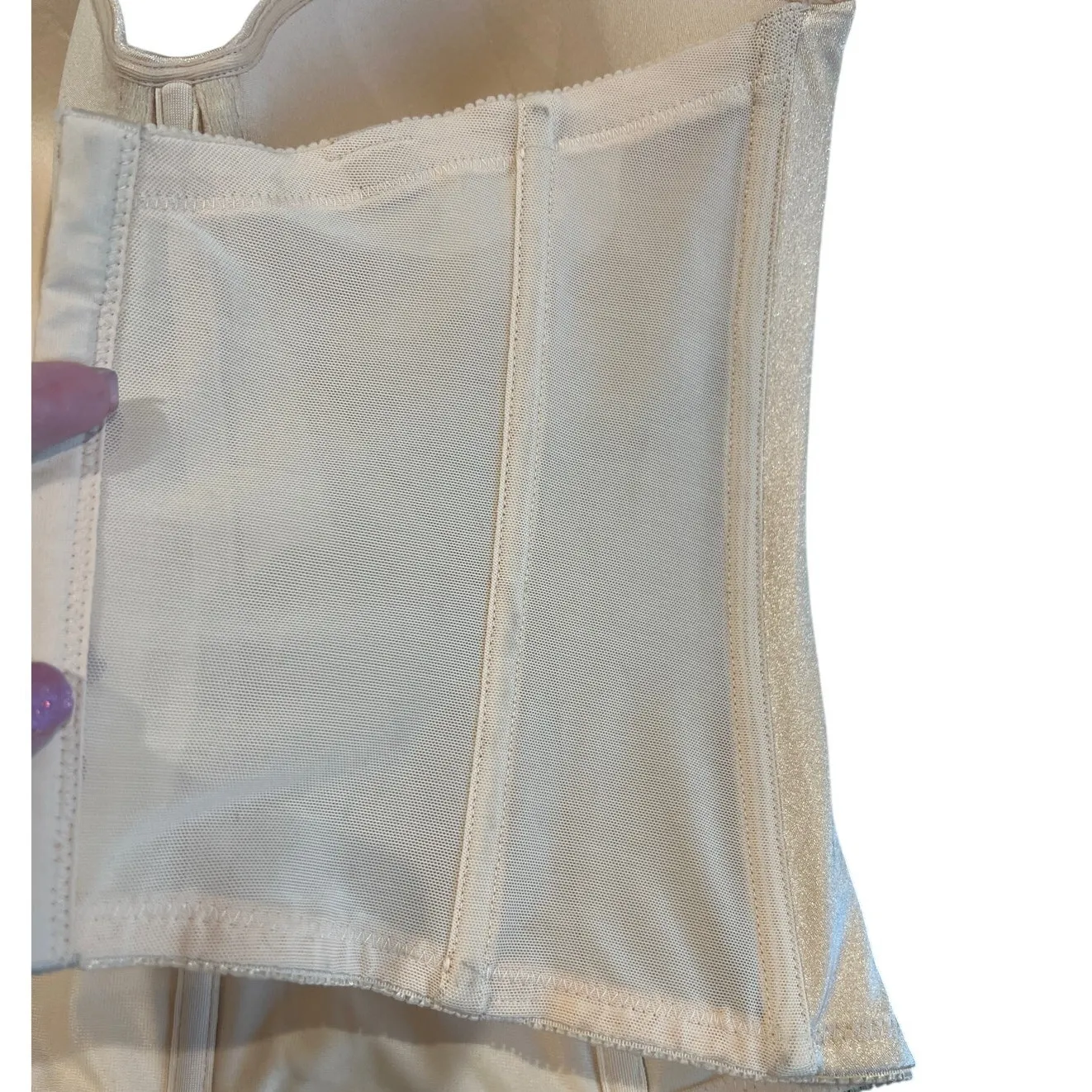 Dominique 8541 Ariel Hidden Underwire Longline Bra Size 38C Bridal *read $88 - Image 11