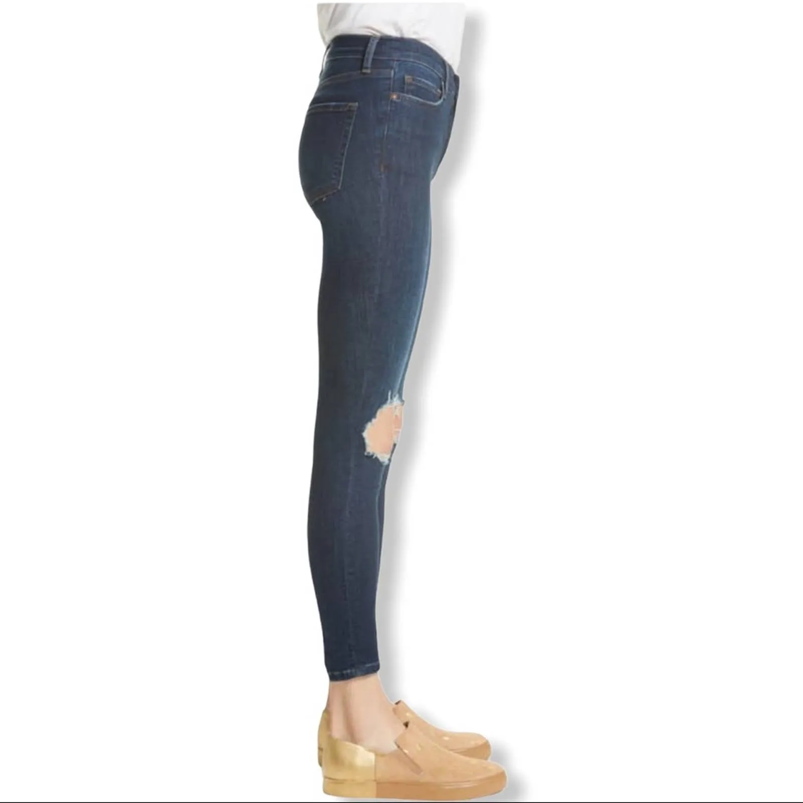 Free People busted knee skinny‎ high rise jean 24 - Image 3