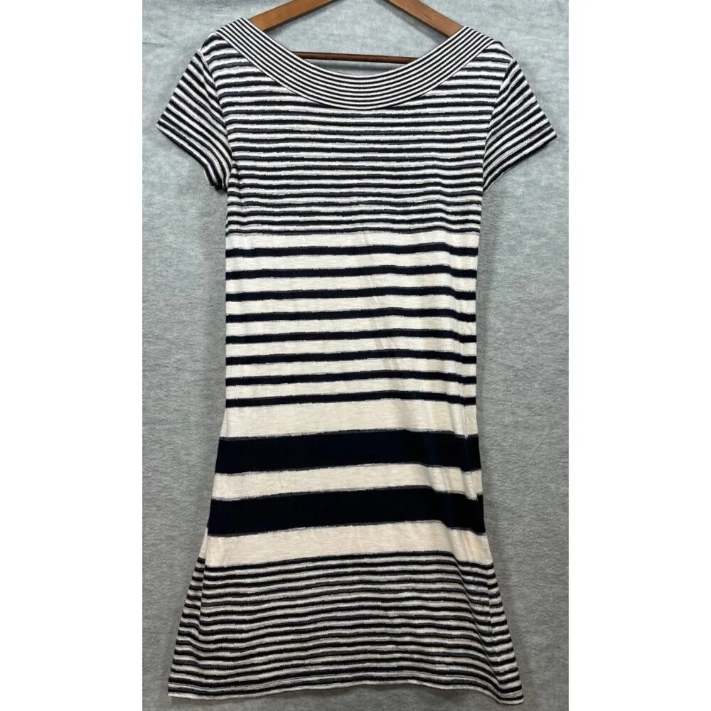 Maeve Anthropologie XS Striped Dress Black‎ & White - Image 5