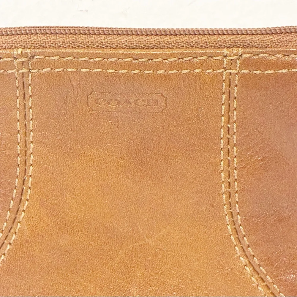 Coach  Brown Tan Leather Keychain Pouch Wallet - Image 2