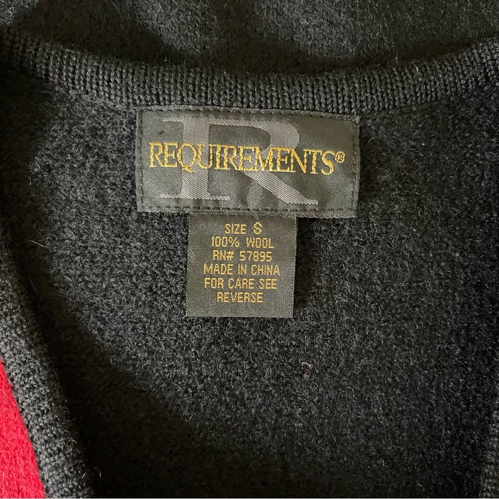 Vintage Requirements Womens Wool Sweater Vest Nordic Fair Isle Zip Size Small S - Image 6