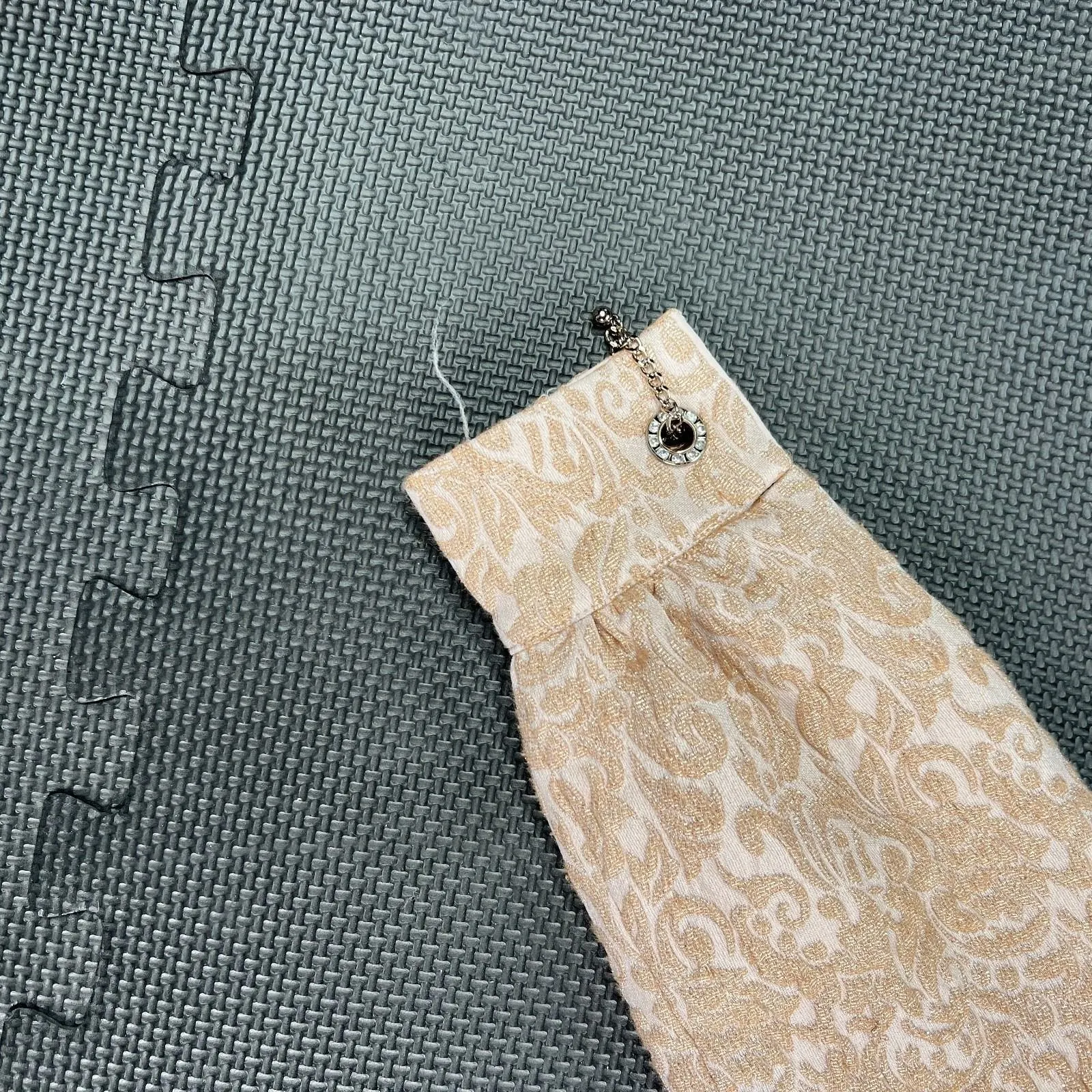 REISS Rose Gold Melanie Jacquard Party Dress Sz 4 Tie Waist Cocktail Wedding - Image 6