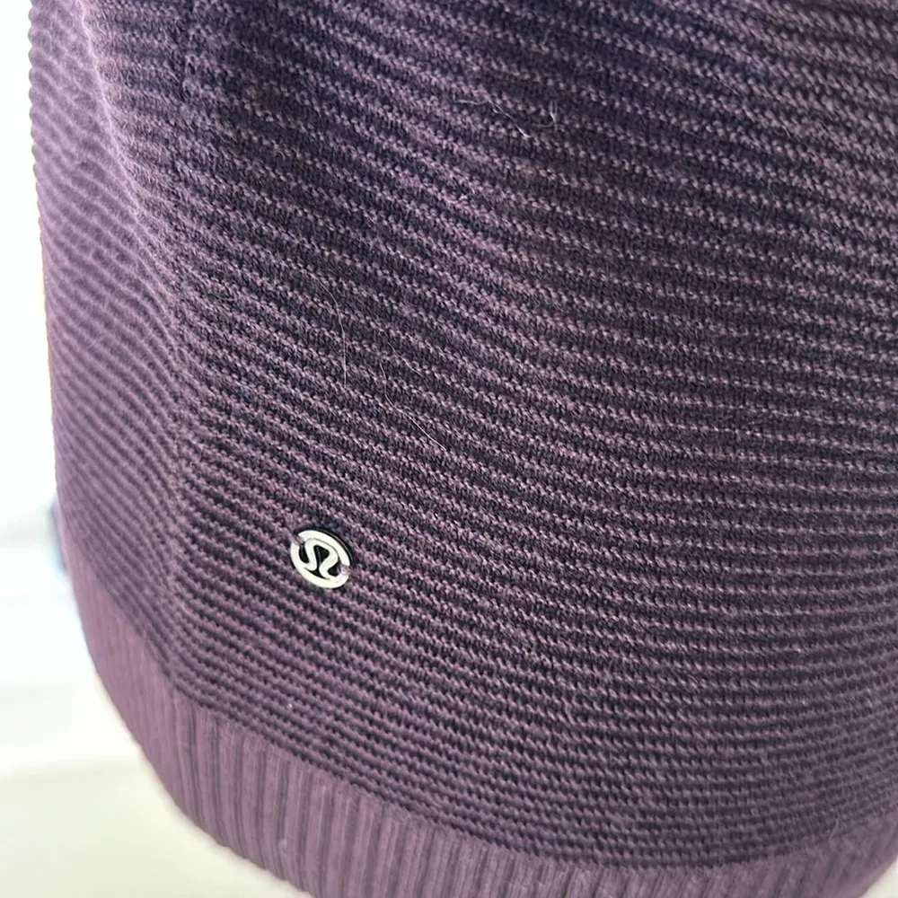 Lululemon Black Cherry Simply Wool Sweater, Size 8, Like New Condition - Image 4