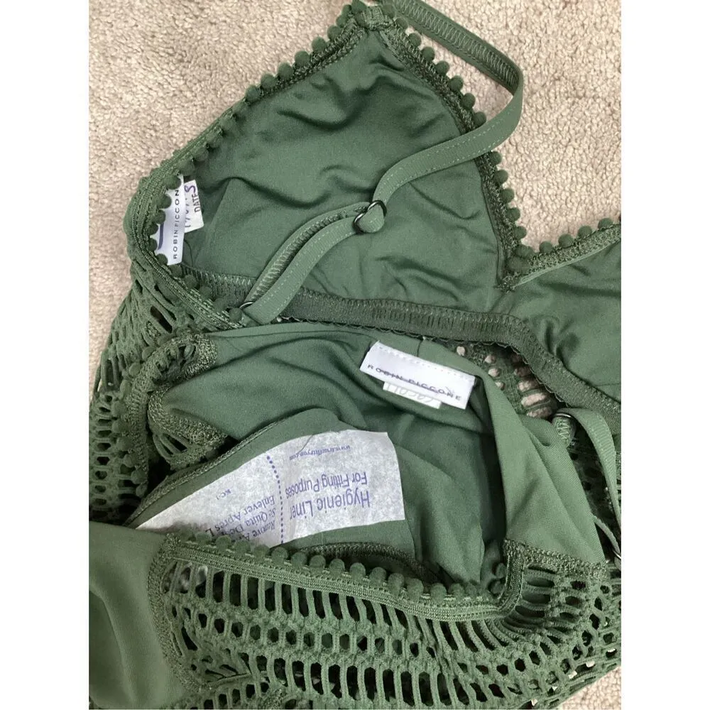 New. Robin Piccone green crochet tankini set. Small. Retails $205 - Image 8