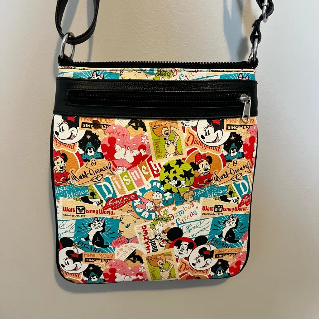 Disney Colorful Mickey & Minnie Mouse Crossbody Bag - Image 2