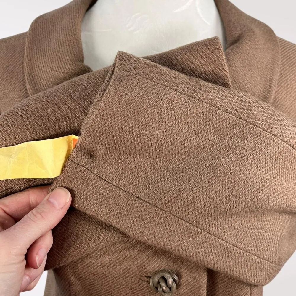 Vintage Lord & Taylor Union Made Wool Jacket XS Tan - Image 7