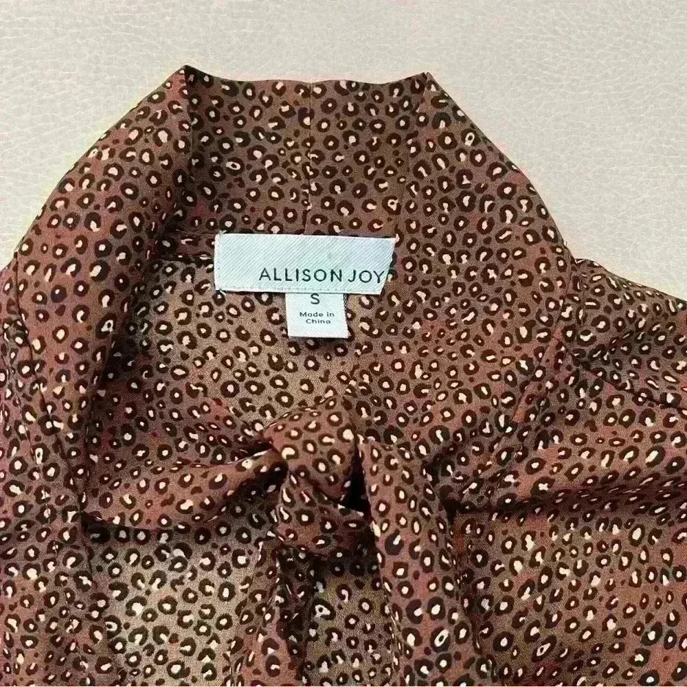 Leopard Bodysuit Brown & Black Leopard Print Long Sleeve Bodysuit Small - Image 8