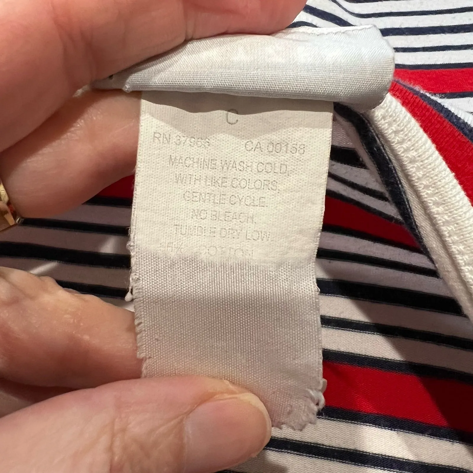 Vtg Jantzen Classics Striped Knit Top Red White Blue Nautical 80s 90s - Image 7