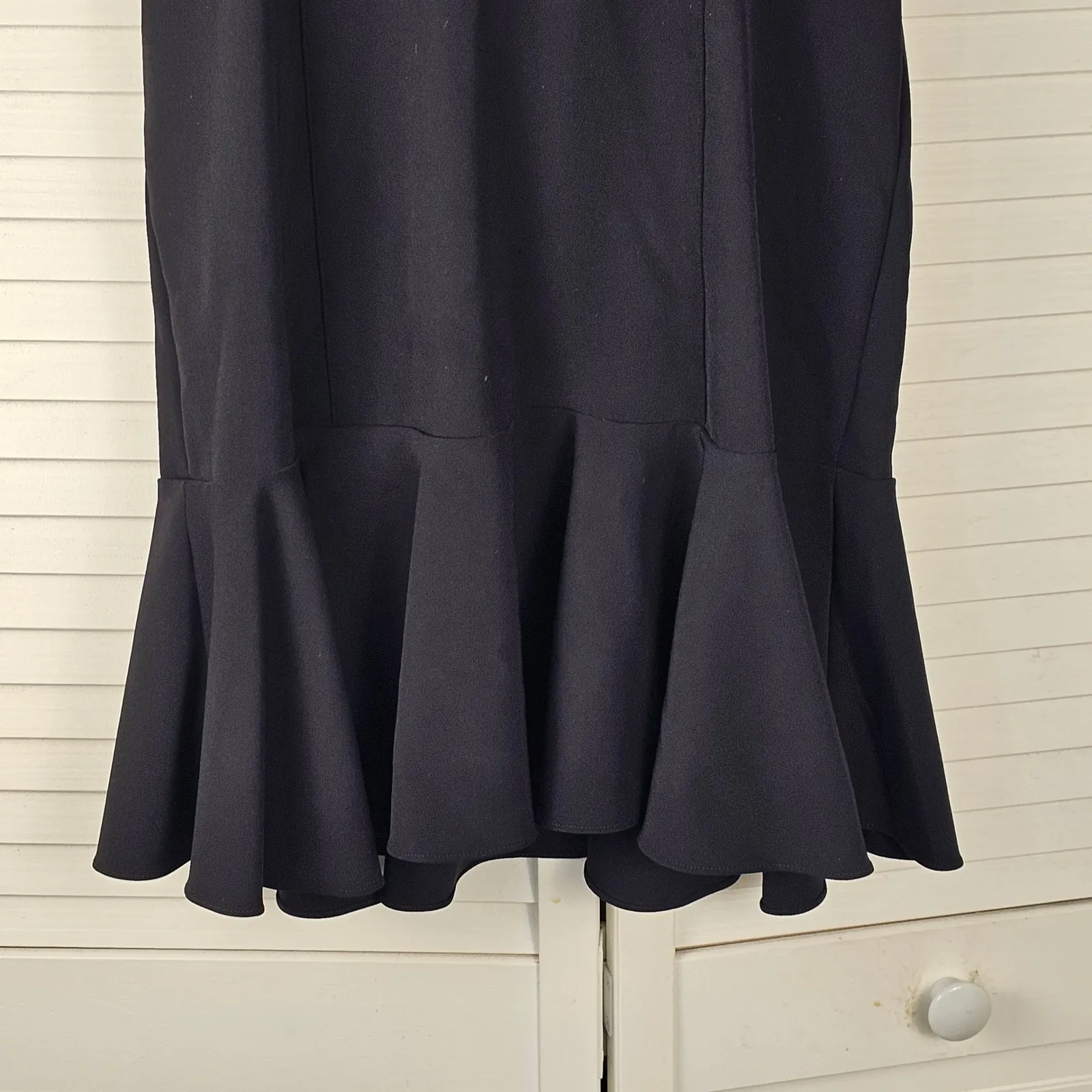 Veronica Beard Black Scarlett Ruffle Flounce Sleeveless Mini‎ Dress 4 - Image 5