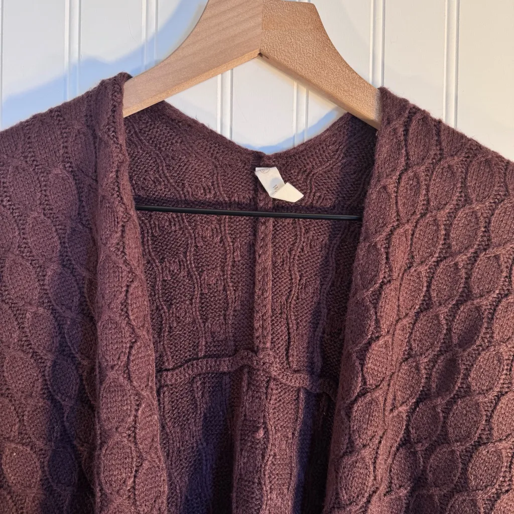 Wishlist Wool Blend Cable Knit Open Cardigan Women’s Size S/M - Image 3