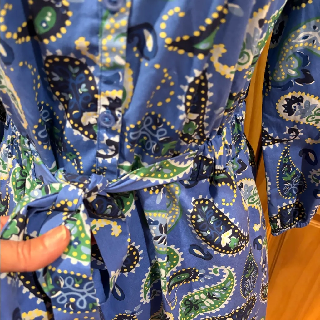 Croft & Barrow Blue Paisley Women's Dress size S - Image 4