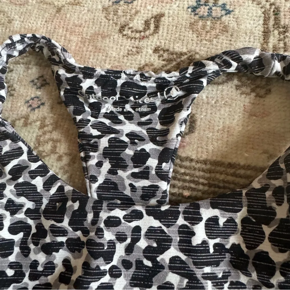 Outdoor Voices Tech Sweat Crop Top Snow Leopard | Small - Image 5