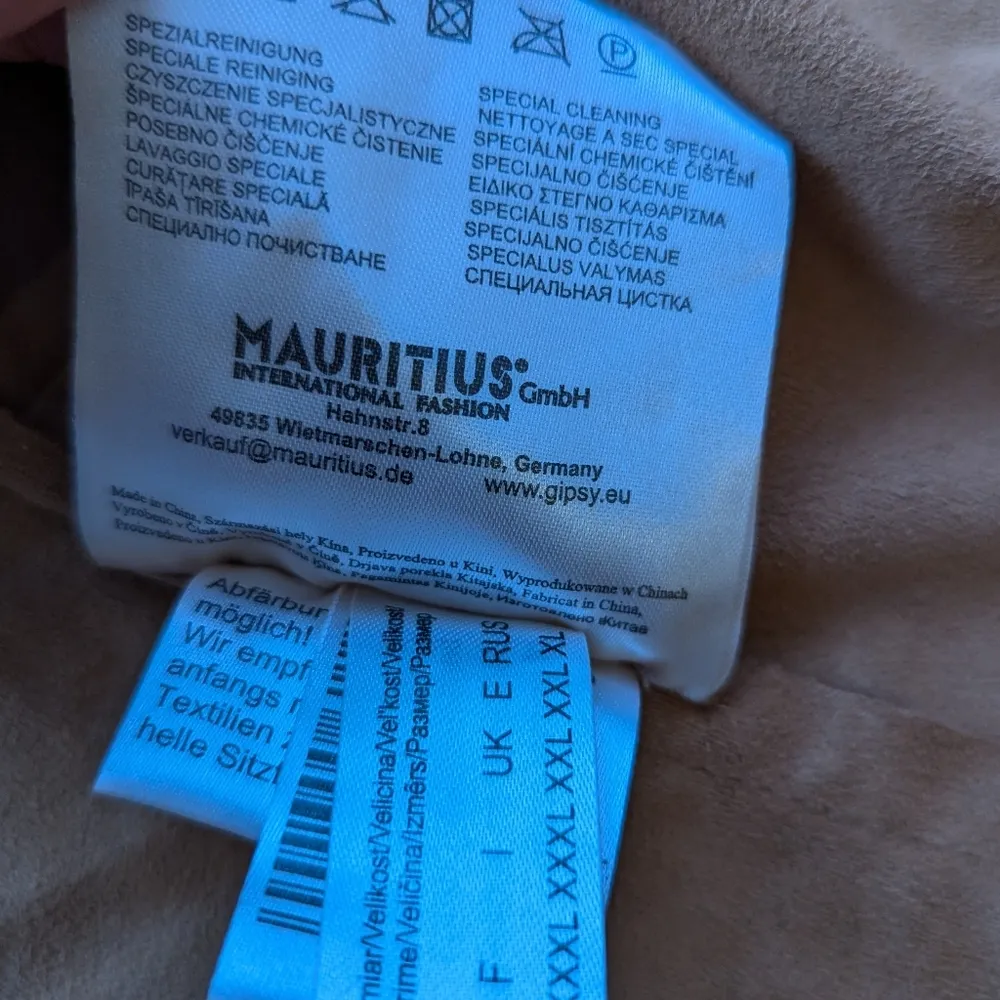 Vest Gipsy brown suede sleeveless, V - Image 10