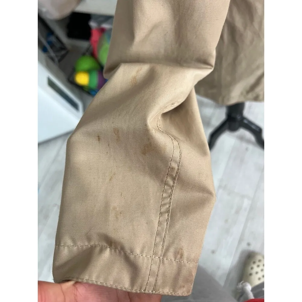 Michael Kors double breasted cotton trench coat with hood & gold buttons SizePXS - Image 7