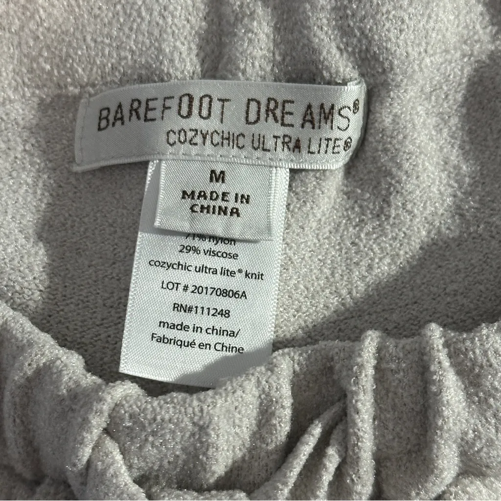 Barefoot Dreams Cozychic Ultra Lite Gray Lounge Pants Sz Medium - Image 4