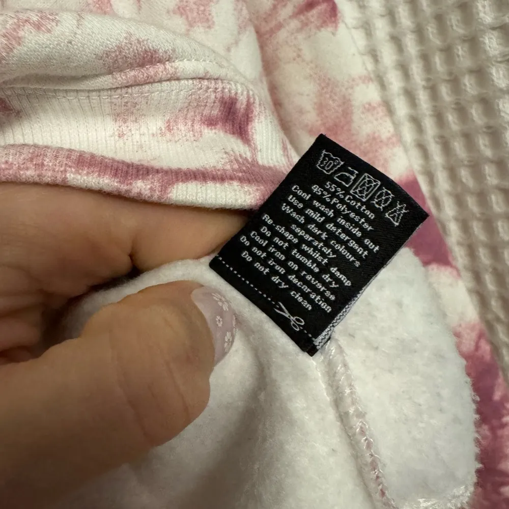 Pink Tie-Dye Cropped Sweatshirt - Image 2