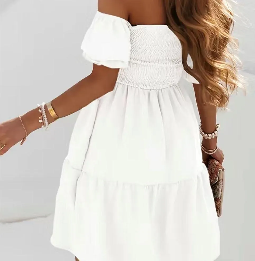 New white off the shoulder dress Size 14 - Image 3