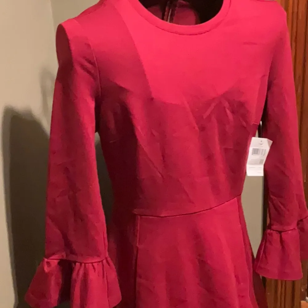 NWT Kate Spade Red A-Line Bell-Sleeve Dress Sz. S - Image 2